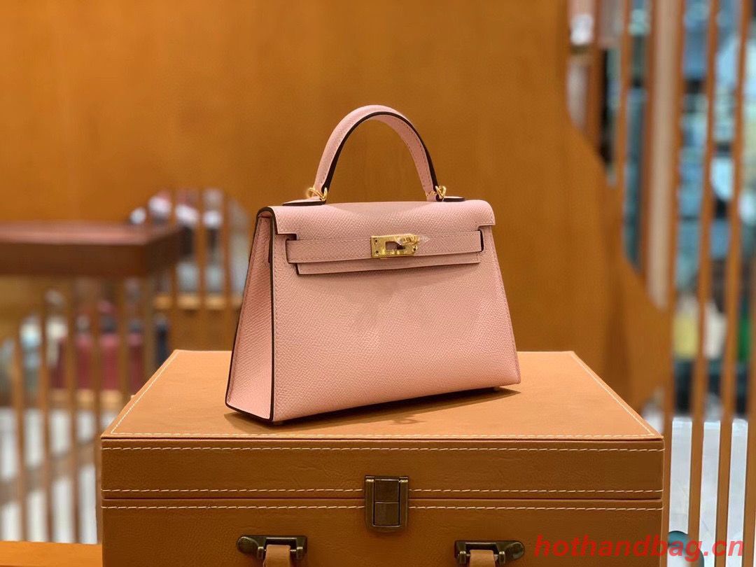 Hermes Kelly 22cm 25cm Tote Original Epsom Leather Bag KL22 KL25 Nude Pink