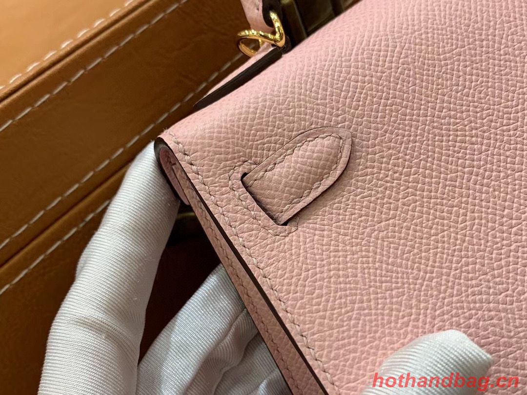 Hermes Kelly 22cm 25cm Tote Original Epsom Leather Bag KL22 KL25 Nude Pink