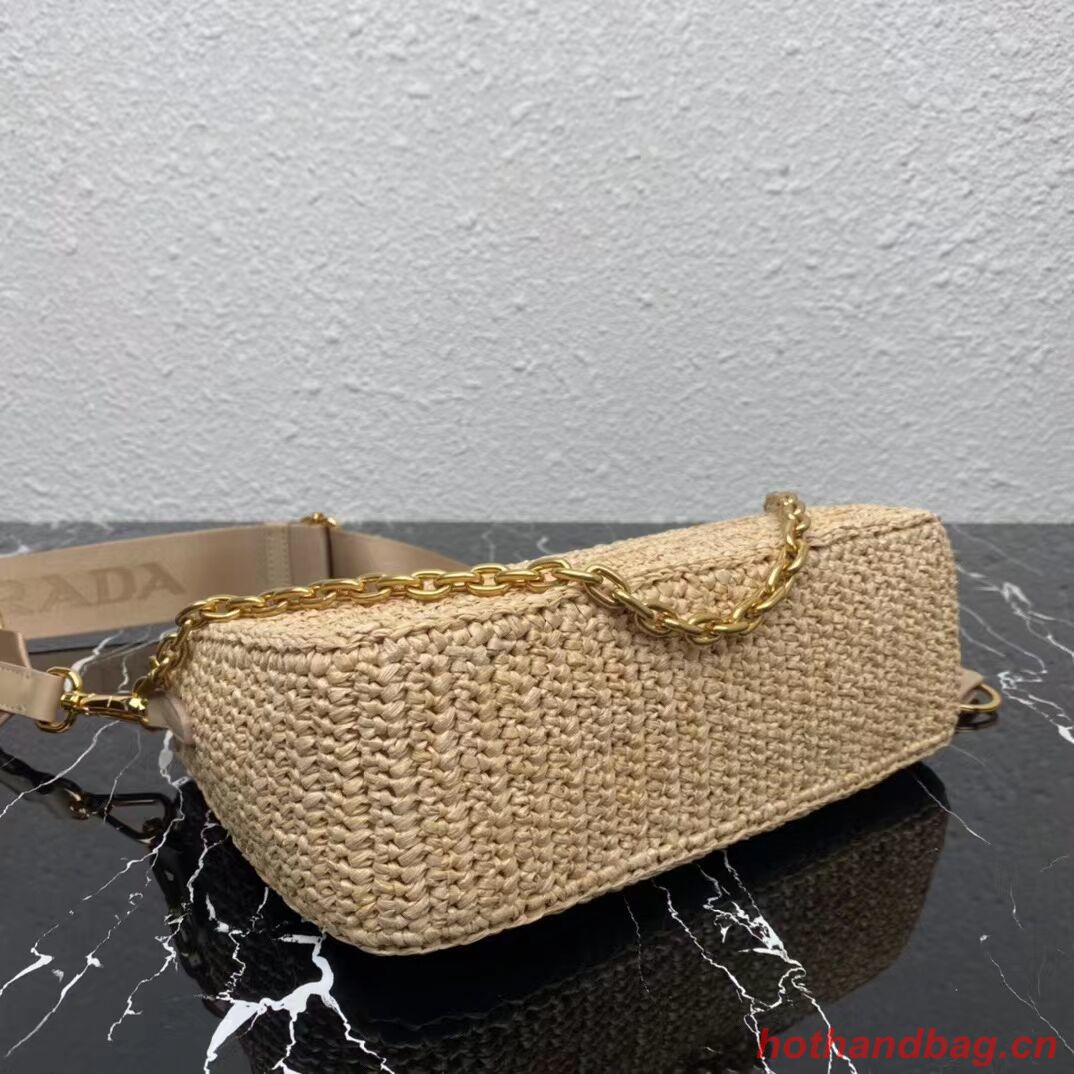 Prada Re-Edition 2005 raffia bag 1BH204 tan