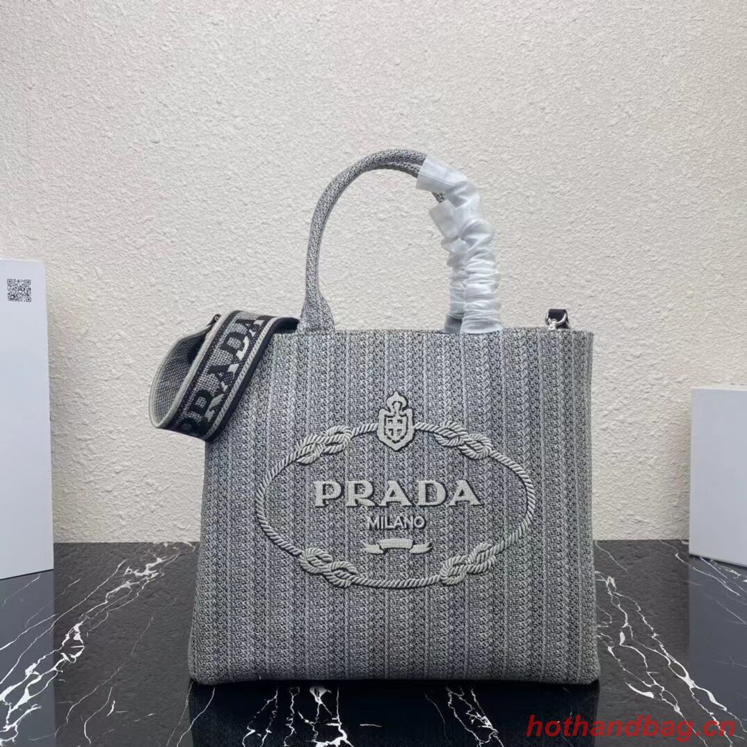 Prada SHOPPING BAG 1AV332 Black&grey