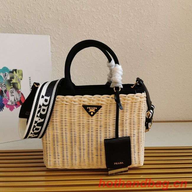 Prada Raffia tote bag 1BG835 tan