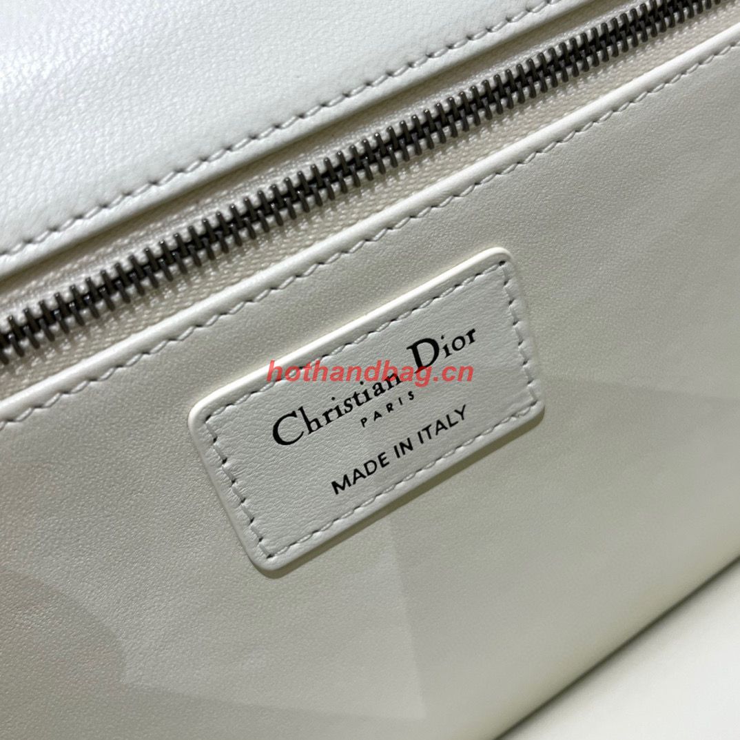 DIOR 30 MONTAIGNE POUCH WITH SHOULDER STRAP AND HANDLE S32698 WHITE