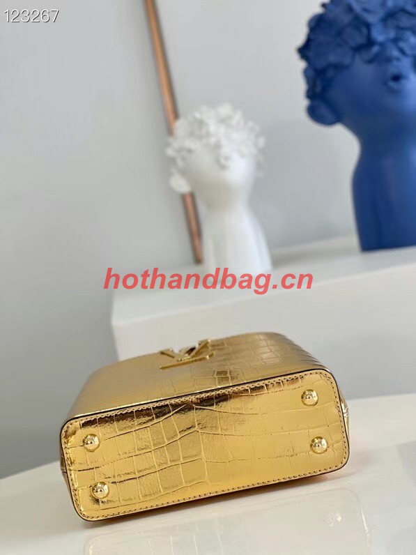 Louis Vuitton crocodile skin CAPUCINES MINI M48865 gold