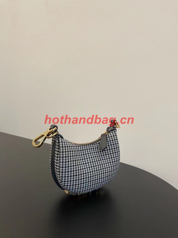 Fendi graphy mini fabric bag 7AS089A black&white