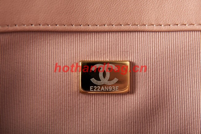 CHANEL FLAP BAG Lambskin & Gold-Tone Metal AS3609 pink