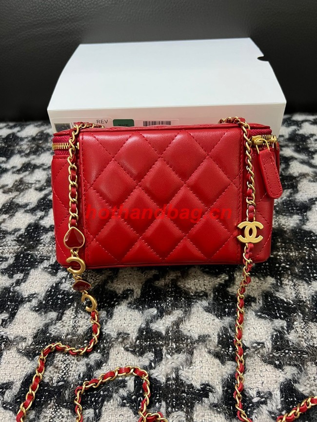 CHANEL VANITY WITH CHAIN 68105 red