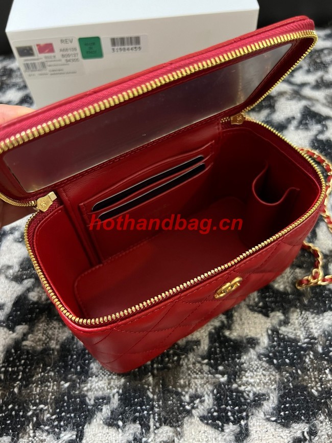 CHANEL VANITY WITH CHAIN 68105 red