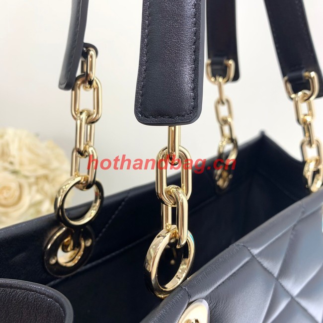 MEDIUM DIOR ESSENTIAL TOTE BAG Calfskin M8721 BLACK