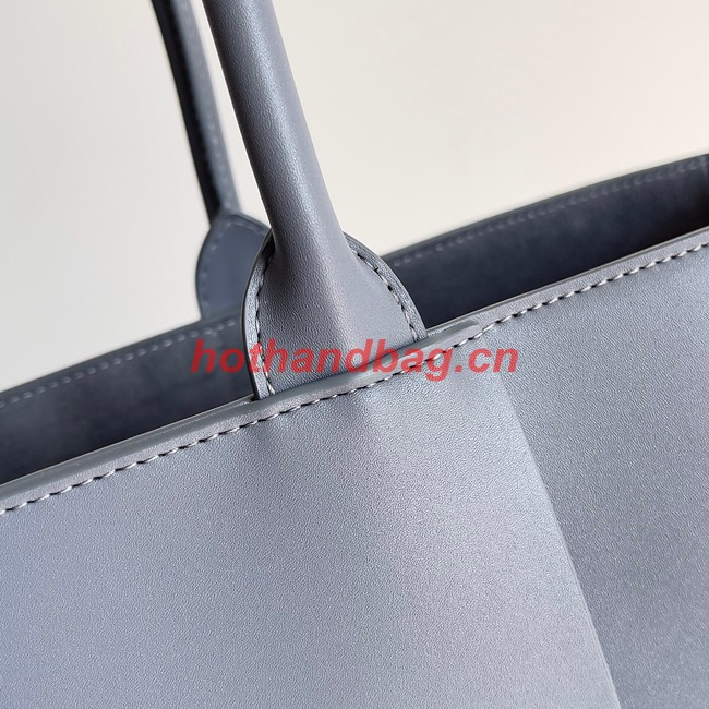 Bottega Veneta ARCO TOTE Large intrecciato grained leather tote bag 652868 gray