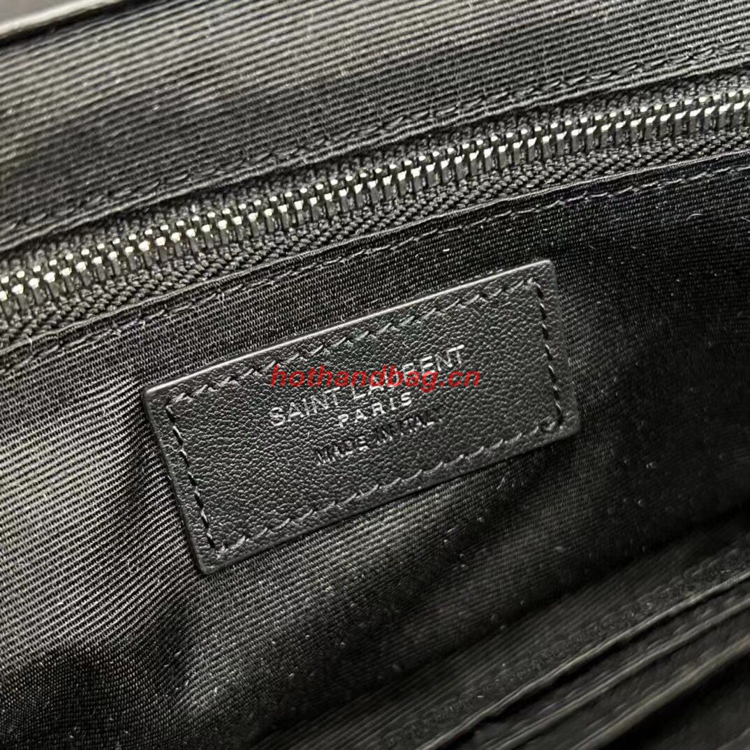 SAINT LAURENT JAMIE MEDIUM CHAIN BAG CARRE RIVE GAUCHE IN LAMBSKIN AND SUEDE 515821 black