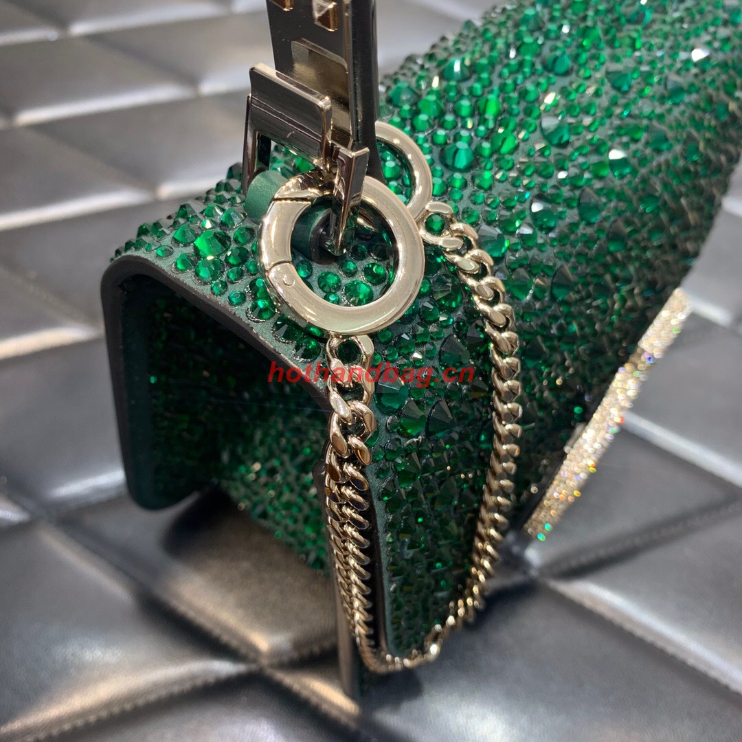 VALENTINO GARAVANI VSLING Shiny diamond Mini shoulder bag XW20808 green