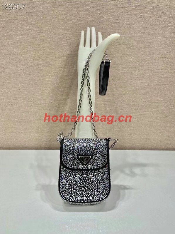 Prada Prada crystal mini-bag 1BH185 black