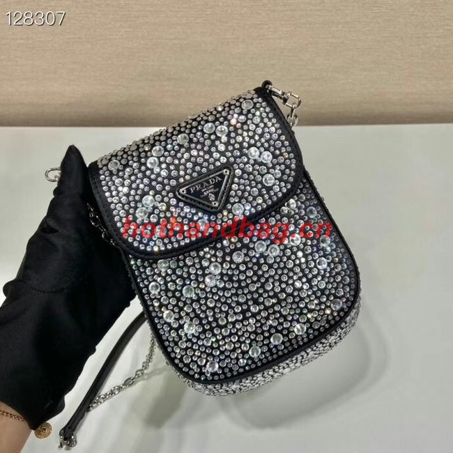 Prada Prada crystal mini-bag 1BH185 black