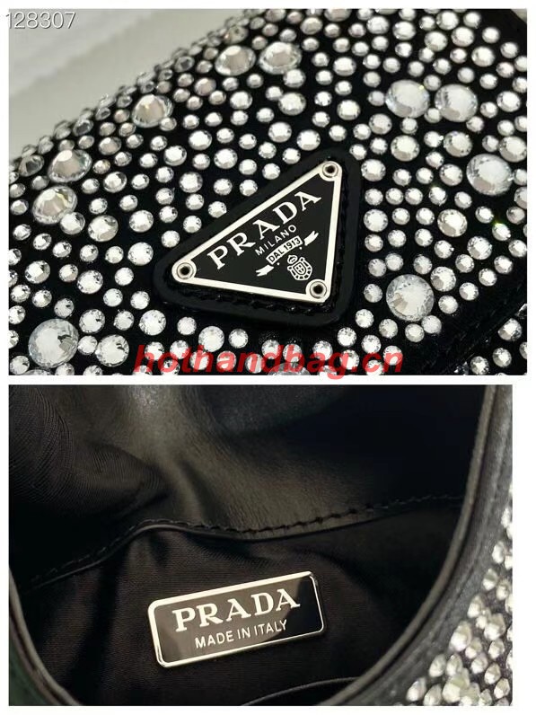 Prada Prada crystal mini-bag 1BH185 black