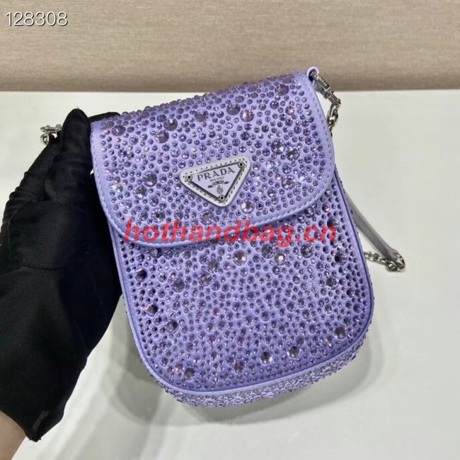 Prada Prada crystal mini-bag 1BH185 purple