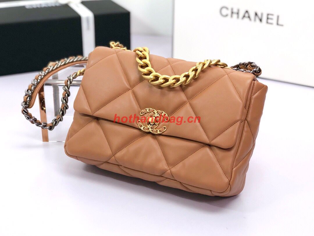 CHANEL 19 HANDBAG AS1160 AS1161 Caramel