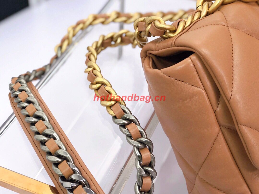 CHANEL 19 HANDBAG AS1160 AS1161 Caramel