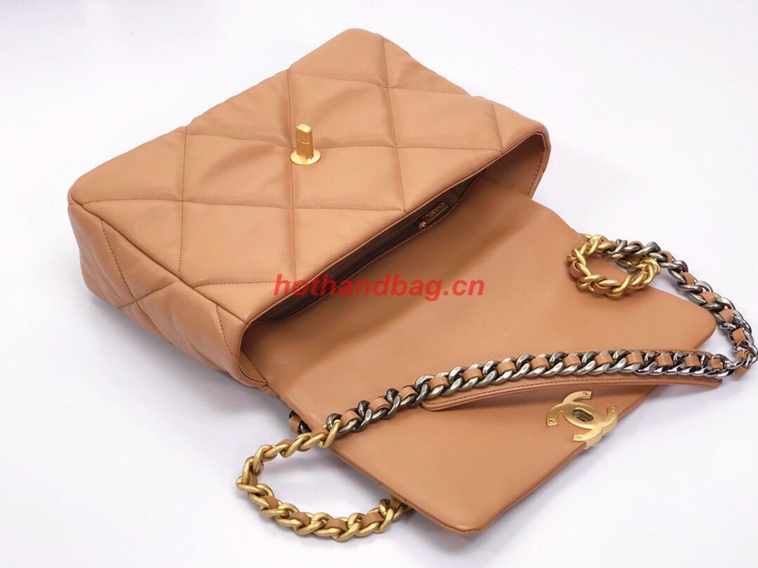 CHANEL 19 HANDBAG AS1160 AS1161 Caramel