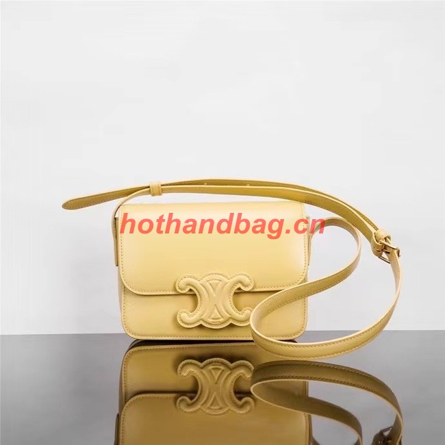 Celine TEEN CLASSIC BAG IN BOX CALFSKIN 199233 light yellow