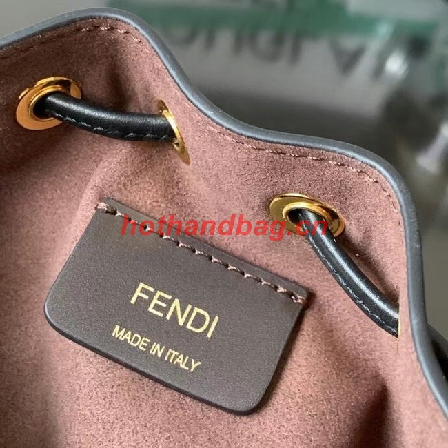 FENDI Mon Tresor leather mini-bag 8BS010 black&brown