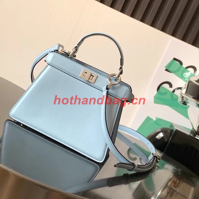 FENDI Peekaboo ISeeU Petite padded nappa leather bag 8BN335 sky blue