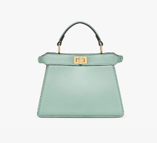 FENDI Peekaboo ISeeU Petite padded nappa leather bag 8BN335 sky blue