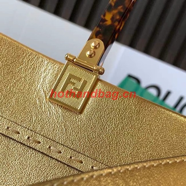 Fendi Sunshine Medium leather shopper 8BH386A gold