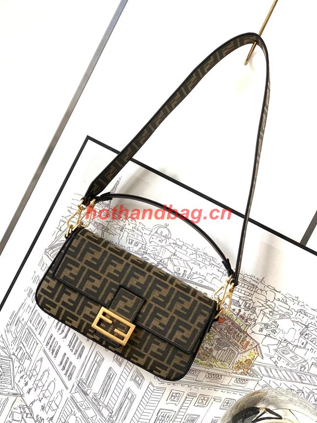 FENDI Baguette Brown fabric bag 8BR600