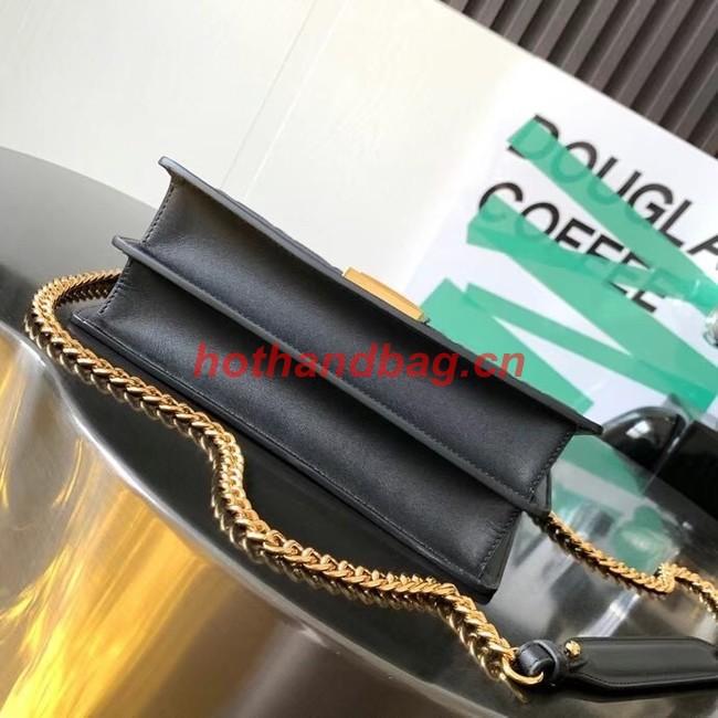 FENDI Kan I Black leather bag 8BT315 black