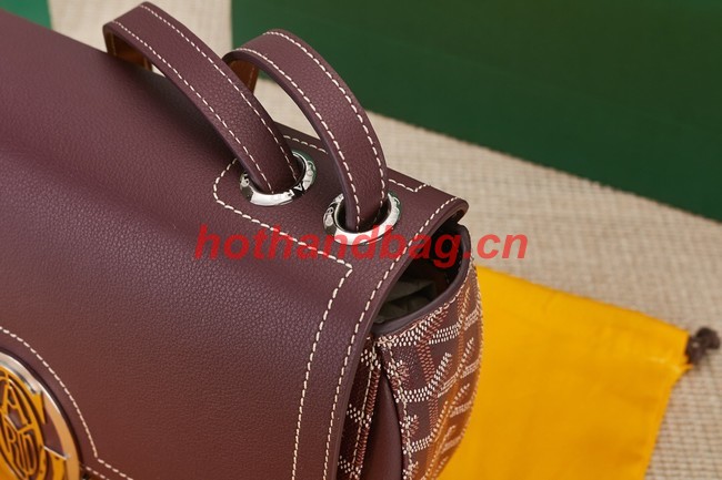 Goyard Calfskin Leather shoulder bag 9967 Burgundy