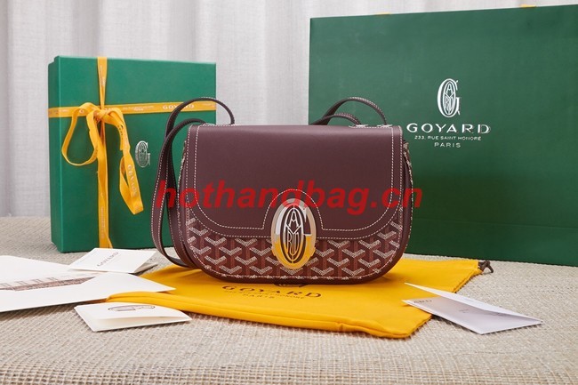 Goyard Calfskin Leather shoulder bag 9967 Burgundy