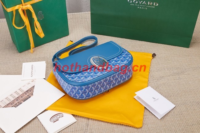 Goyard Calfskin Leather shoulder bag 9967 sky blue