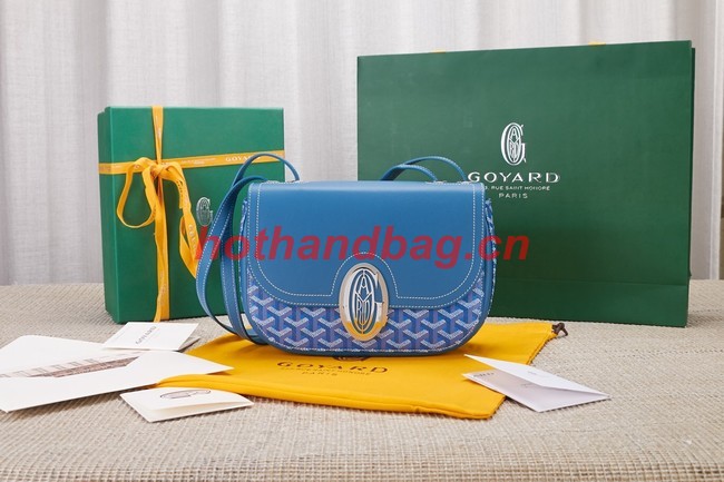 Goyard Calfskin Leather shoulder bag 9967 sky blue