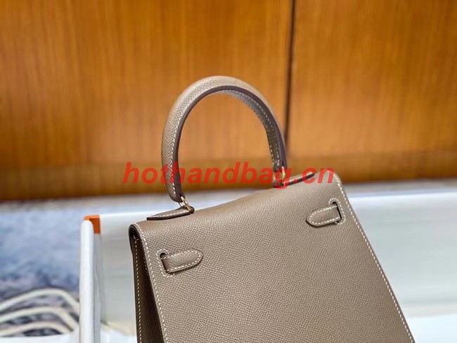 Hermes Kelly 20cm Shoulder Bags Epsom KL2750 gray&gold