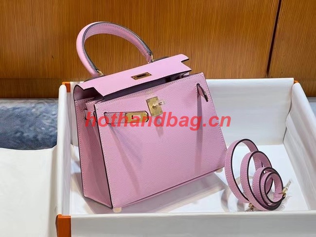 Hermes Kelly 20cm Shoulder Bags Epsom KL2750 light pink&gold