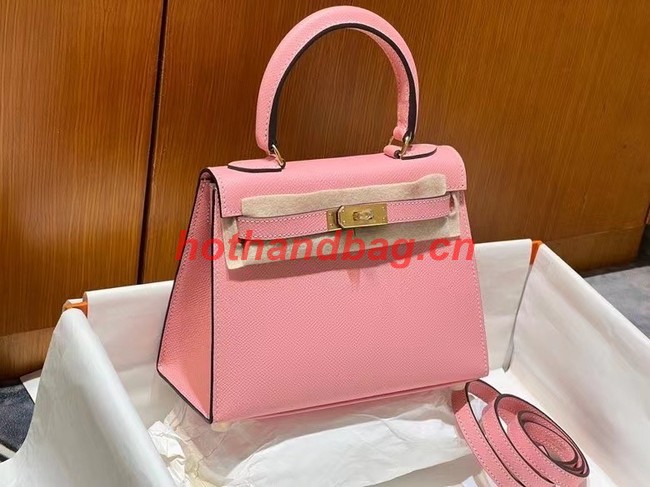 Hermes Kelly 20cm Shoulder Bags Epsom KL2750 pink&gold