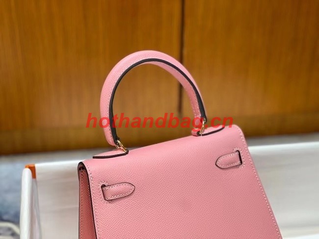 Hermes Kelly 20cm Shoulder Bags Epsom KL2750 pink&gold