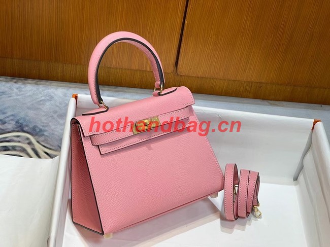 Hermes Kelly 20cm Shoulder Bags Epsom KL2750 pink&gold