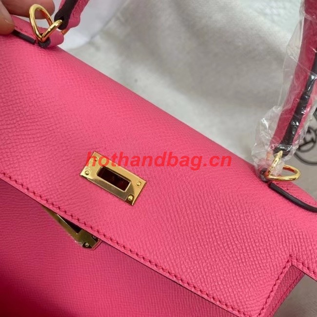 Hermes Kelly 25cm Shoulder Bags Epsom KL2755 rose&gold-Tone Metal