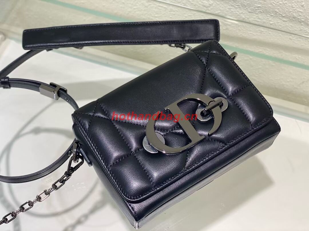 DIOR 30 MONTAIGNE BOX BAG WITH HANDLE Black Maxicannage Lambskin M9218B