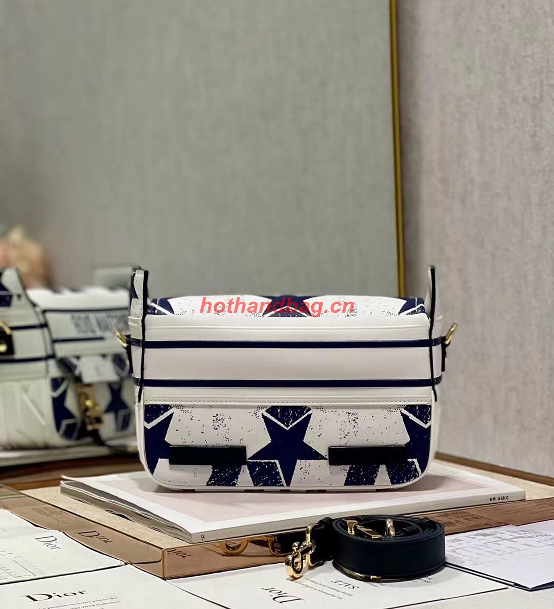 DIOR SMALL DIORCAMP BAG M1243ODD WHITE