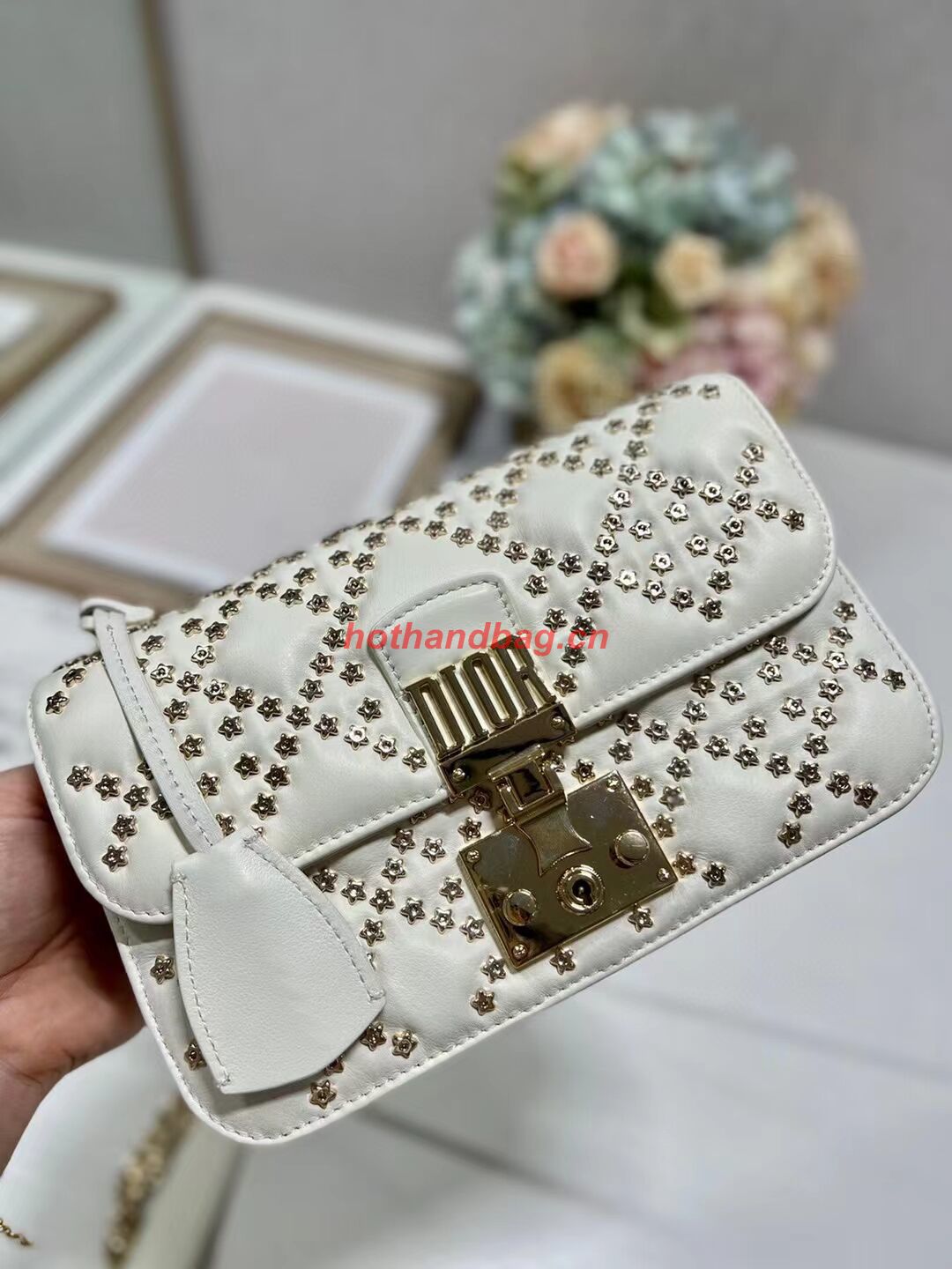 DIOR BAG Lucky Star Cannage Lambskin C2628 Latte