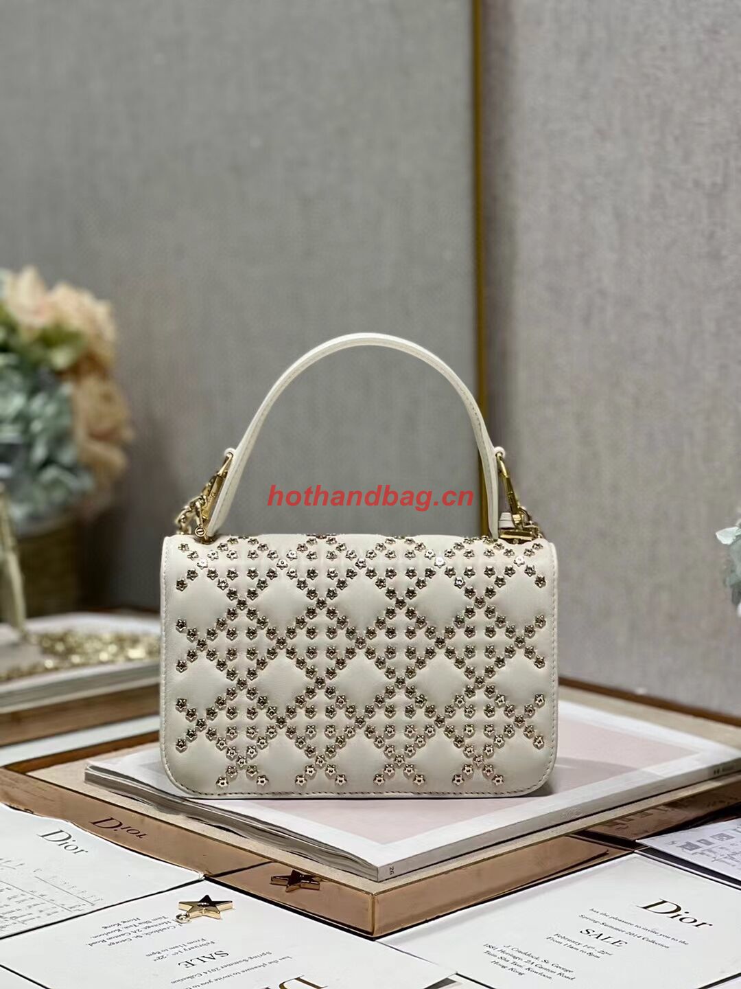 DIOR BAG Lucky Star Cannage Lambskin C2628 Latte