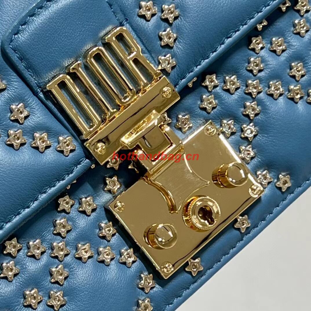 DIOR BAG Lucky Star Cannage Lambskin C2628 blue