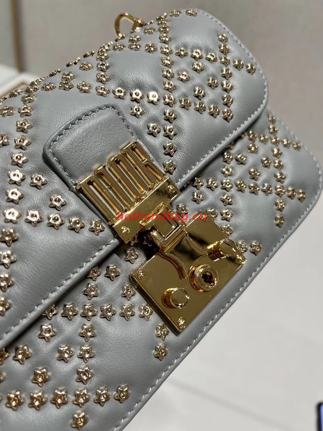 DIOR BAG Lucky Star Cannage Lambskin C2628 gray