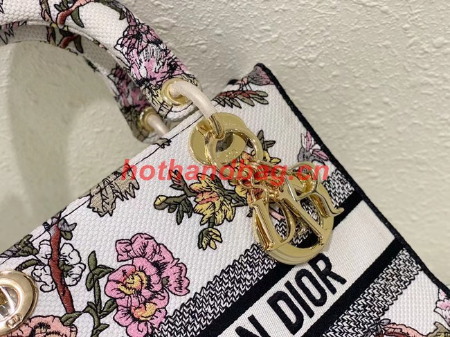 DIOR MEDIUM LADY D-LITE BAG Multicolor Dior Jardin Botanique Embroidery M0565