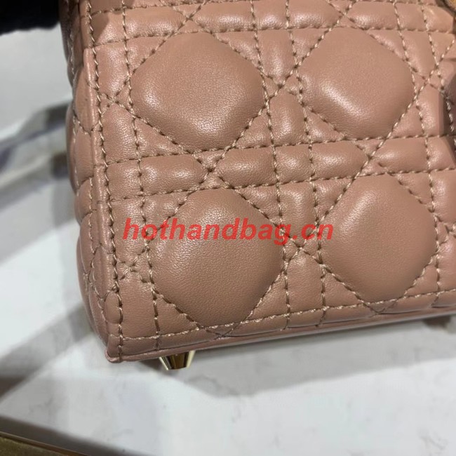 MICRO LADY DIOR BAG Rose Des Vents Cannage Lambskin S0856ON