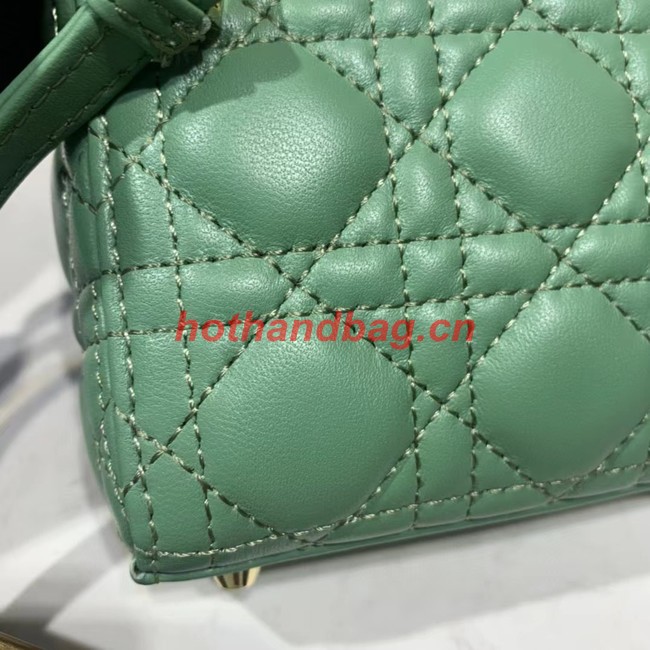 MICRO LADY DIOR BAG Scarlet Cannage Lambskin S0856O green