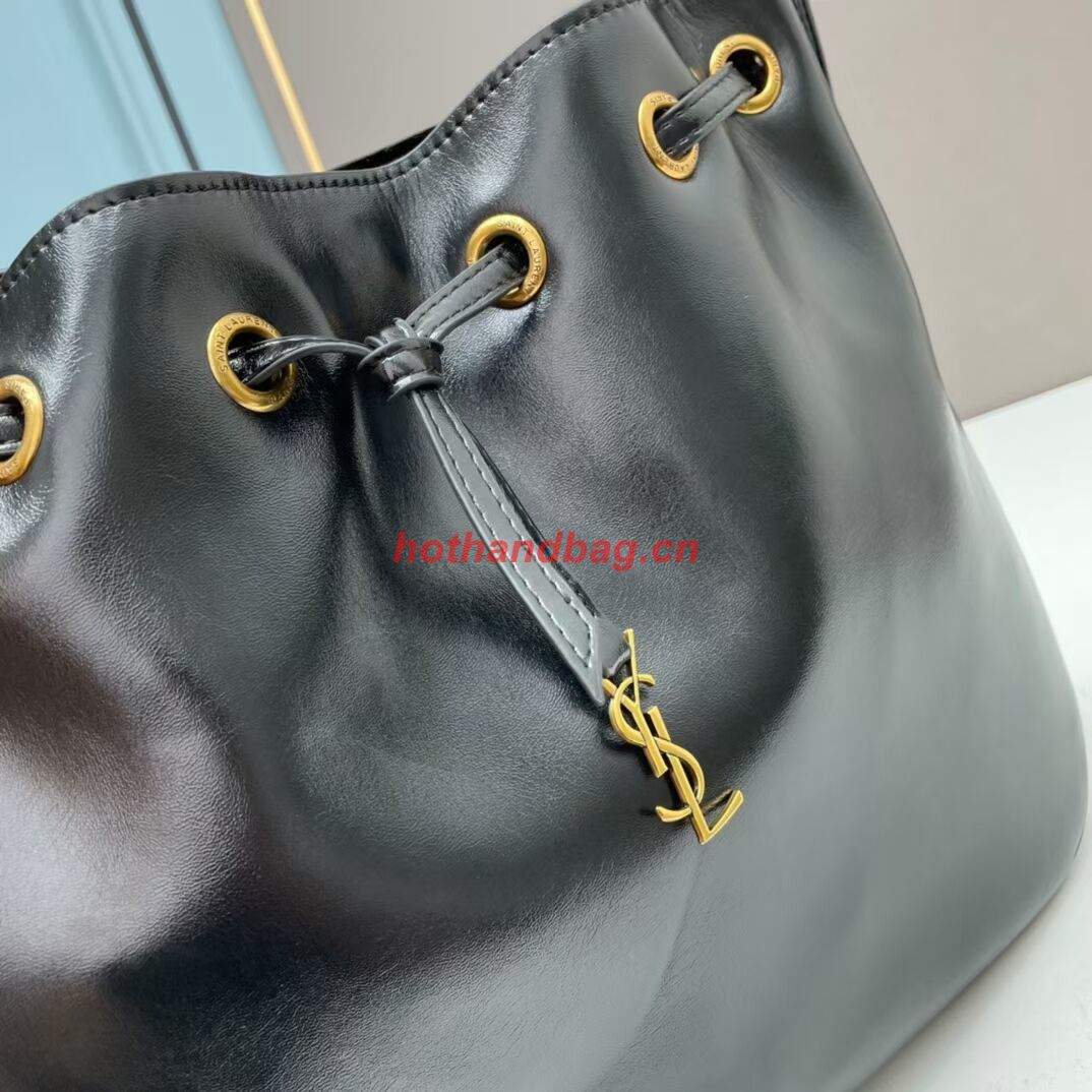 SAINT LAURENT KAIA SMALL SATCHEL IN SHINY LEATHE Y208132 black