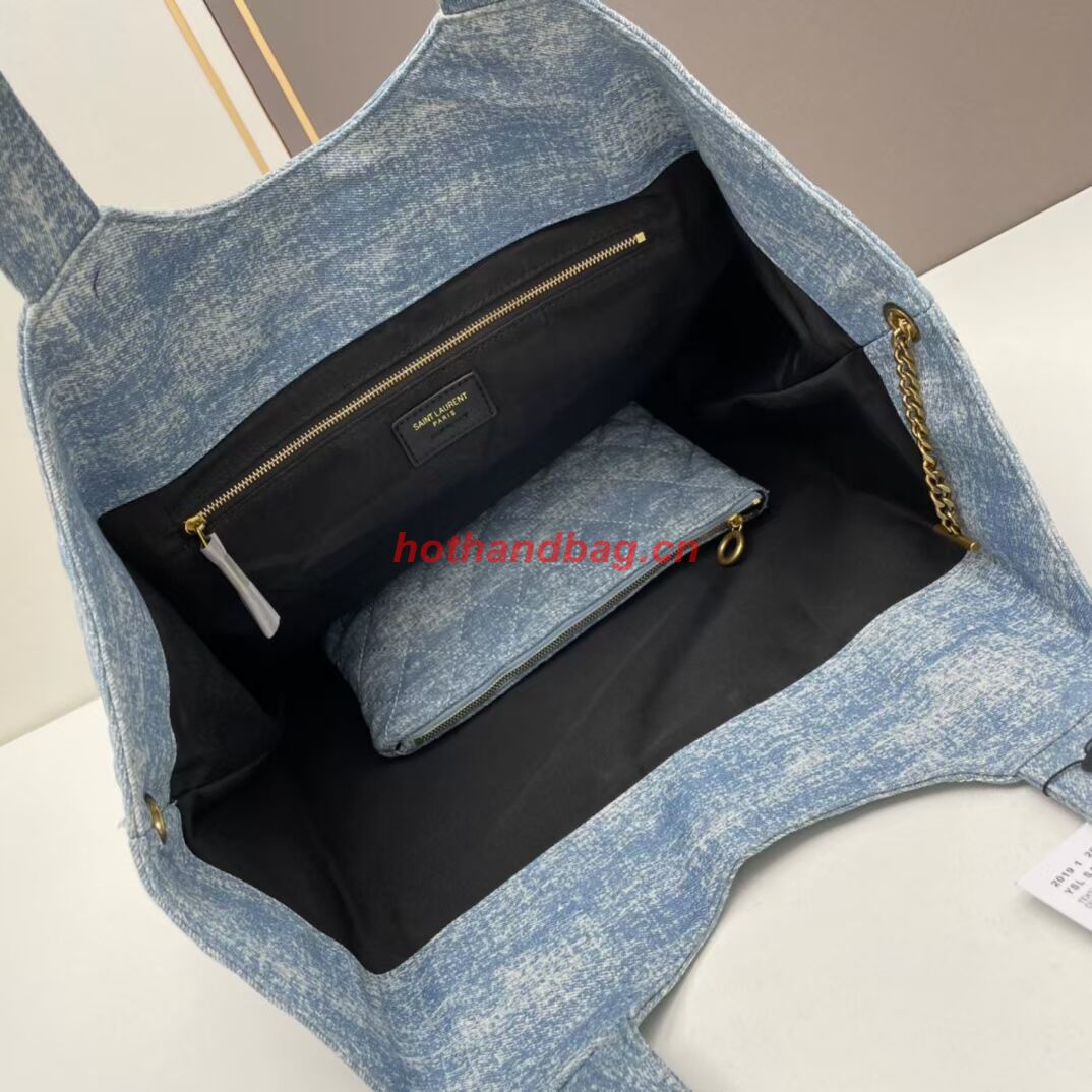 SAINT LAURENT SHOPPING Denim bag Y205320 light blue